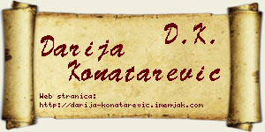 Darija Konatarević vizit kartica
